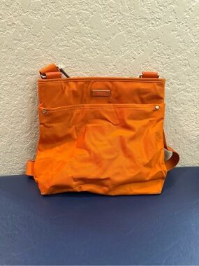 Tumi Bright Orange Nylon Crossbody Tote